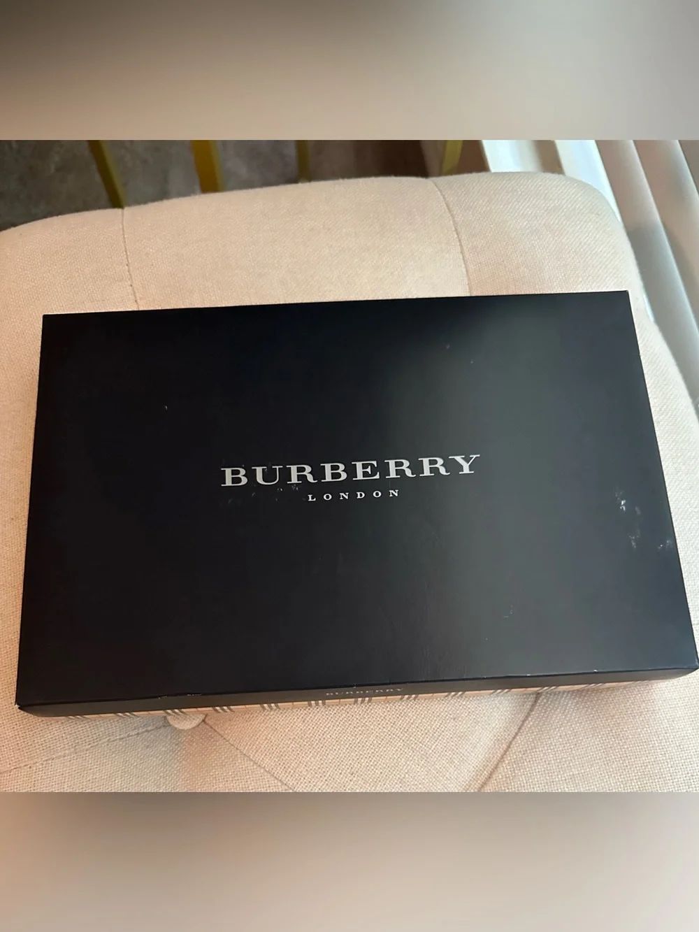 NIB | Burberry Light Blue & Brown Plaid Towel Set Face & Wash Towels 100% Cotton